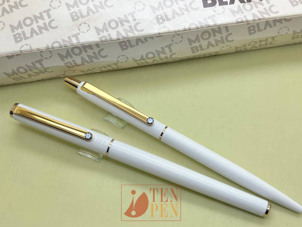 MONTBLANC SLIM LINE SET MATTE WHITE - NOS | Tenpen - By Letizia Iacopini